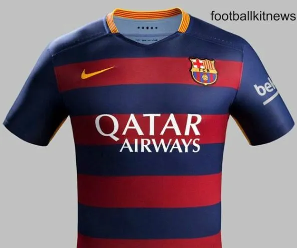 Official- New Barcelona Strip 15-16 Barca Home & Away Kits 2015 ...