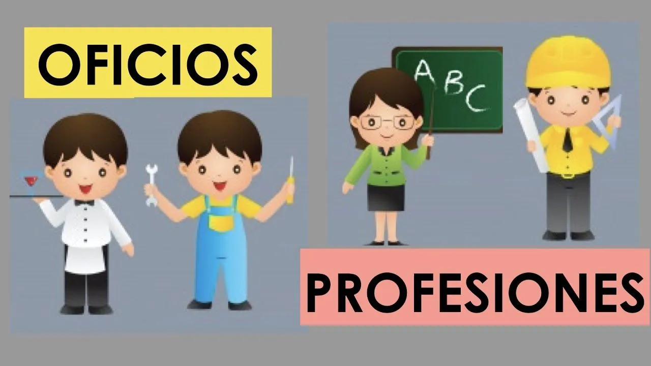 Los oficios y las profesiones - YouTube