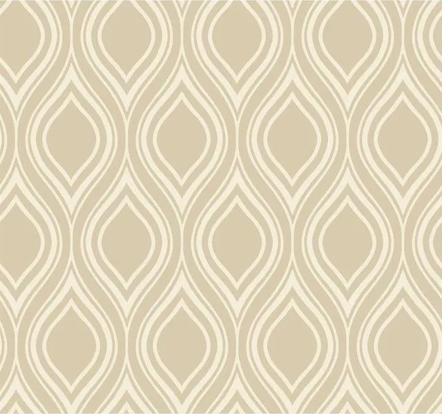 Ogee Beige Wallpaper