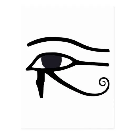 OJO egipcio antiguo de la postal de HORUS Wadjet de Zazzle.