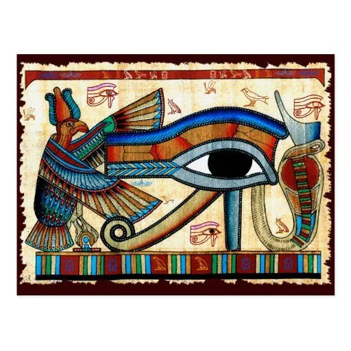 OJO egipcio antiguo de la postal de HORUS Wadjet de Zazzle.