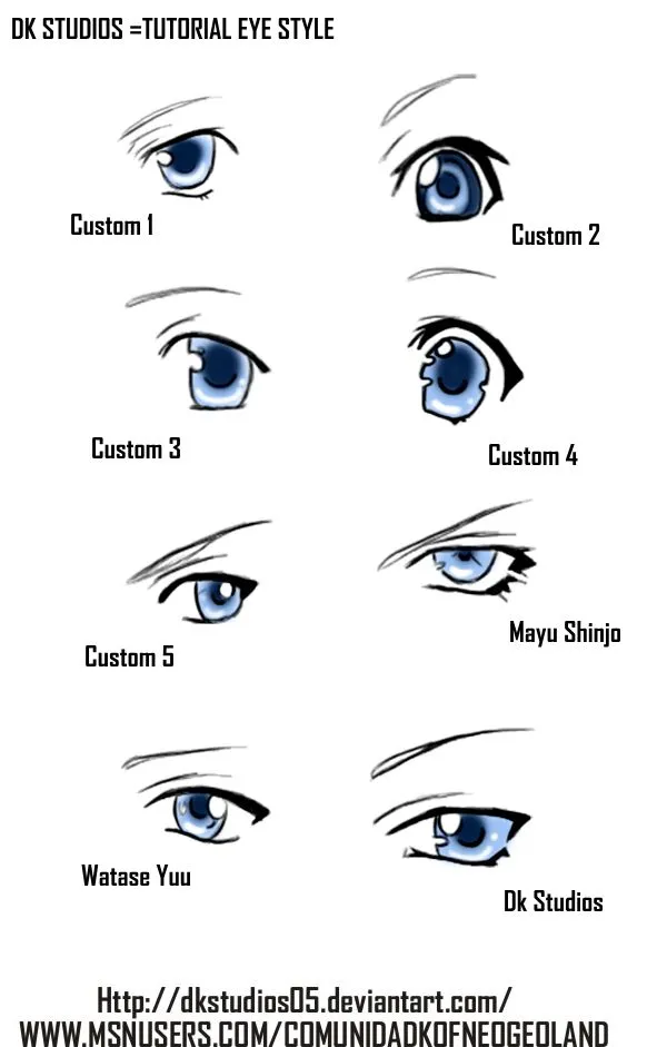 Ojos Anime Para Dibujar