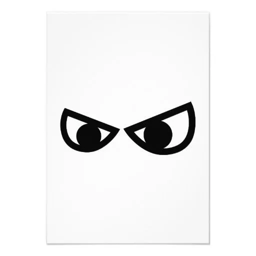 Ojos cómicos enojados anuncios personalizados de Zazzle.