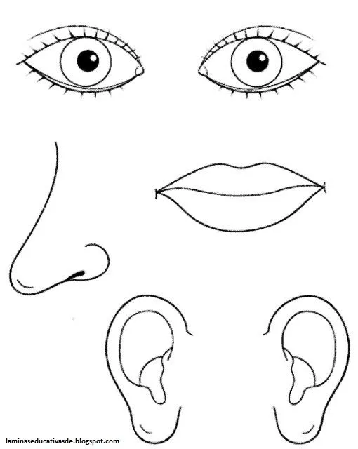 Ojos, nariz y boca para imprimir - Imagui