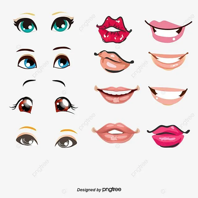 Ojos De Vector PNG , Orejas, Nariz Y Boca, Vector De Boca PNG y PSD para  Descargar Gratis | Pngtree | Imagenes de nariz, Ojos de caricatura, Dibujos  de labios