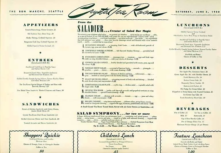 Old Seattle Restaurant Menus | Looky