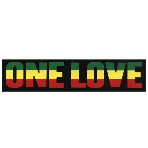 One Love Symbols Rasta Full Color Mini Sticker