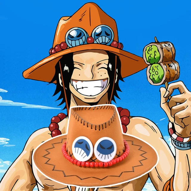 ONE PIECE Ace-sombreros de gamuza de dibujos animados para hombre y mujer,  gorra de vaquero, protector solar, gorra plana, Pirata, regalos - AliExpress