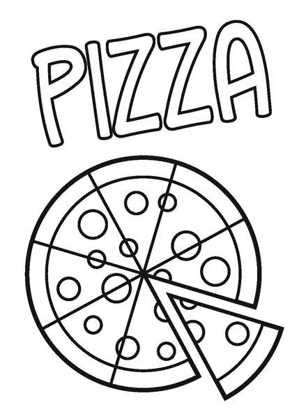 one pizza Colouring Pages (page 2)