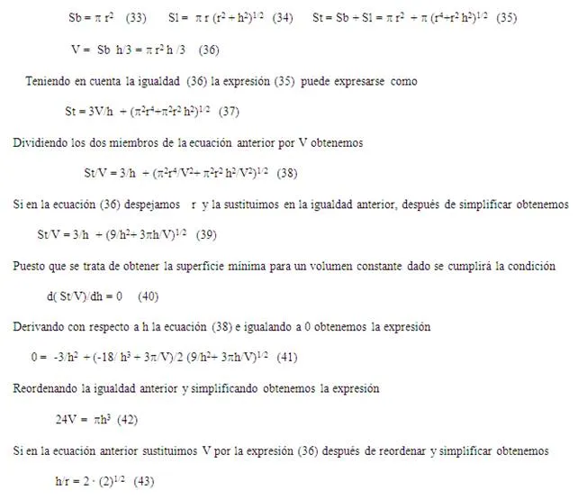 Optimización de volúmenes de figuras geométricas - Monografias.