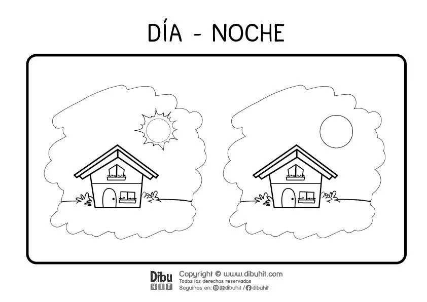 Opuestos Día – Noche – DibuHit