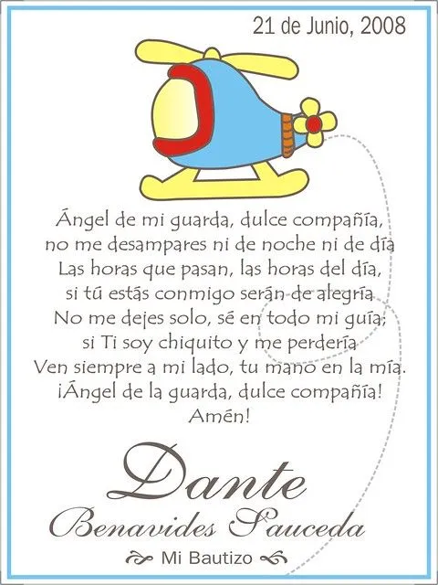 oracion bautizo Dante | Flickr - Photo Sharing!