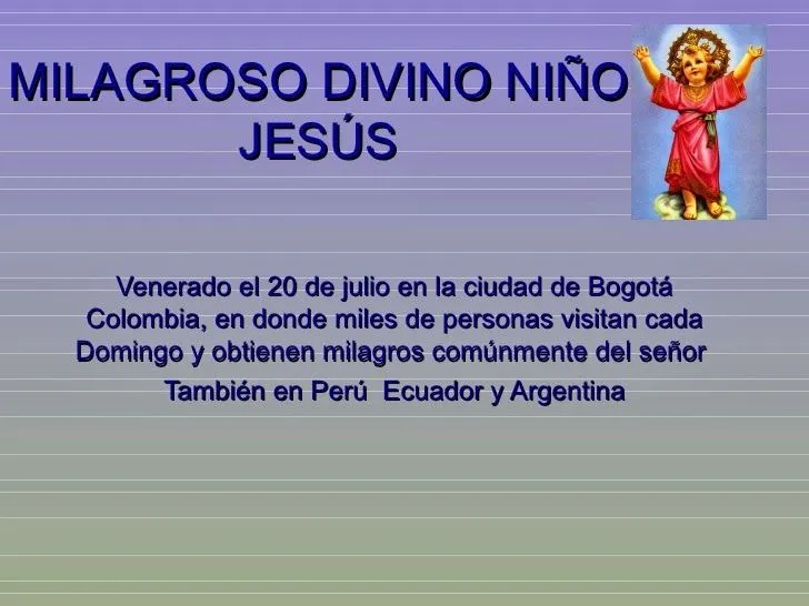 Oración Al Divino Niño: Mi Buen Niño Jesús en ti Confío Te pido ...