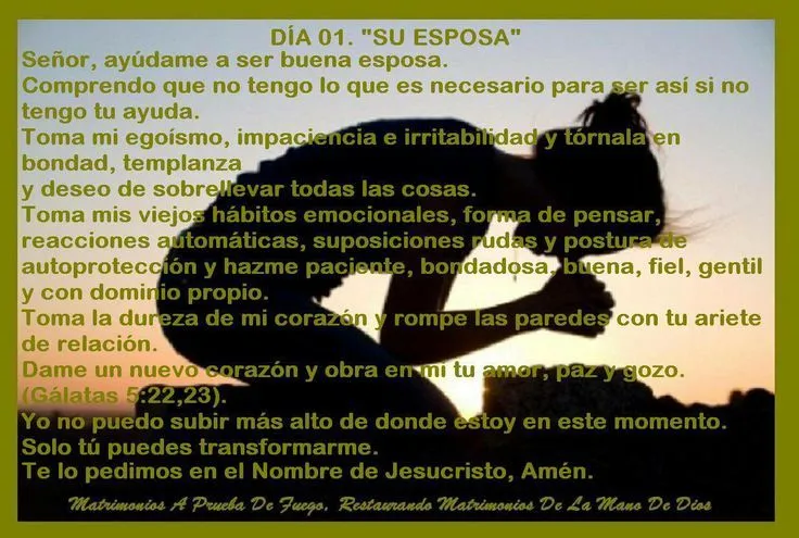 Oración de la esposa. | Gloria a Dios! | Pinterest