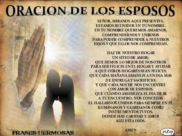 Oracion de los esposos - Imagui