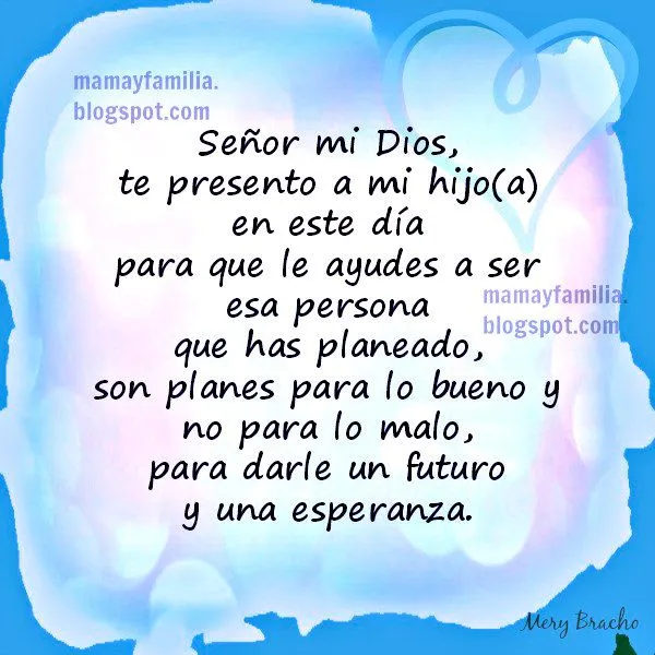 Oracion a un hijo - Imagui