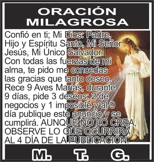 Oracion de la milagrosa - Imagui