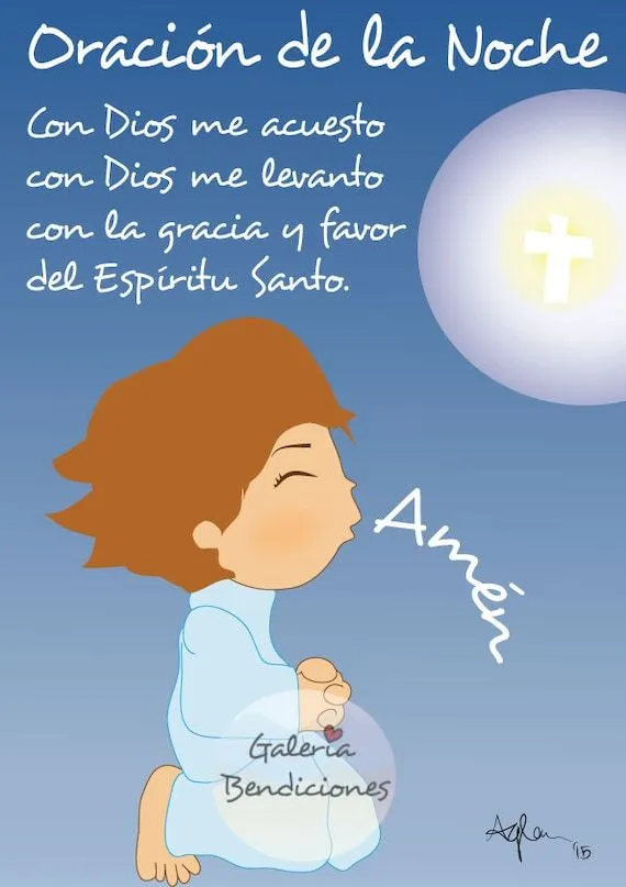 Oración De La Noche Para Niños by GaleriaBendiciones on Etsy