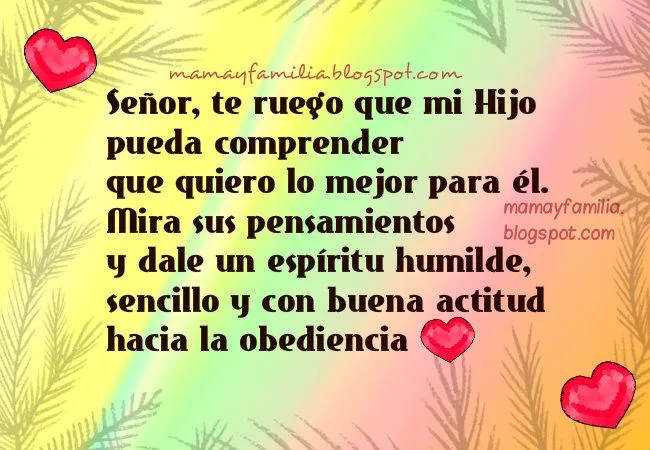 Oración para Pedir que mi Hijo sea Obediente - Mamá y Familia