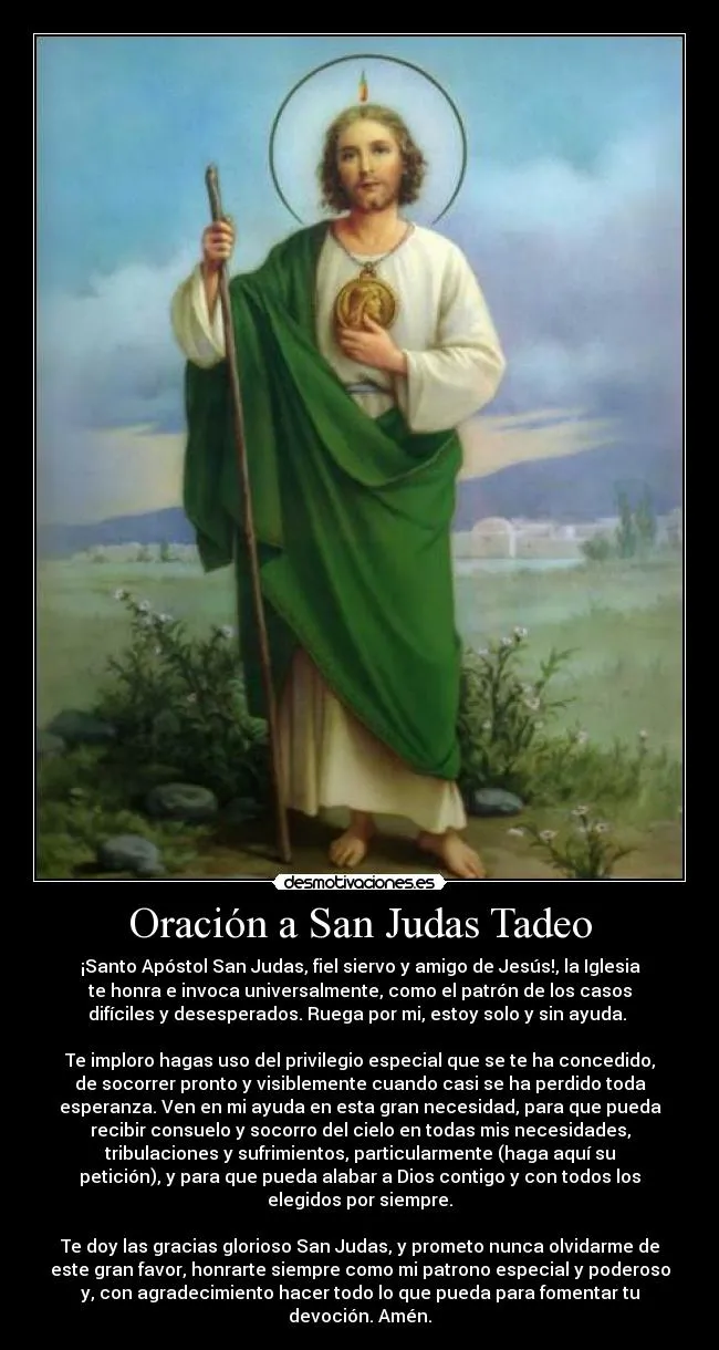 Oración a San Judas Tadeo | Desmotivaciones