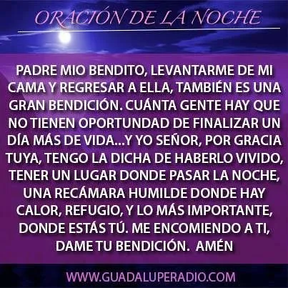 Oraciondelanoche Demos gracias al Señor, Nuestro Dios. Buenas ...