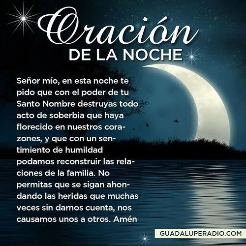 Oraciondelanoche Hermanos, oremos juntos la oración de la noche ...