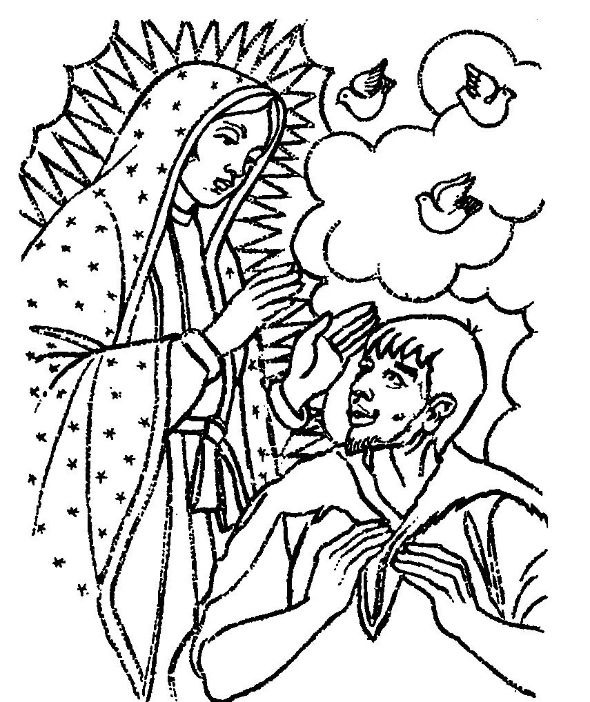  ... ORACIONES CATOLICAS: VIRGEN DE GUADALUPE DIBUJOS (Blanco y negro