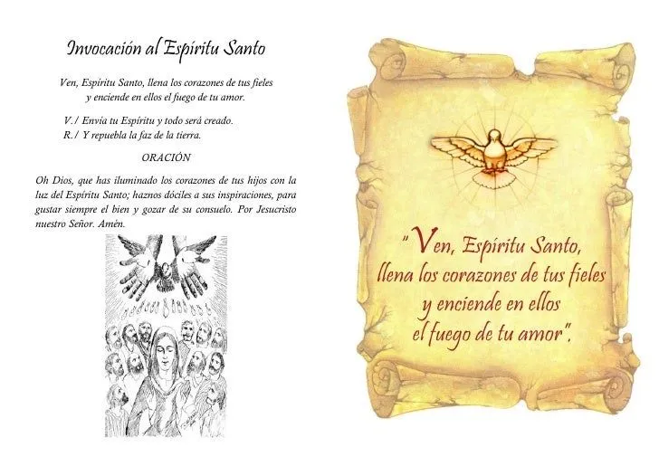 Oraciones al Espíritu Santo