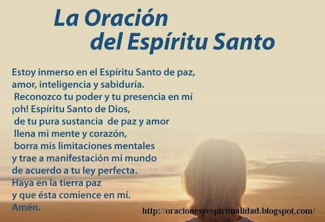 ORACIONES Y ESPIRITUALIDAD: Oración al espiritu Santo