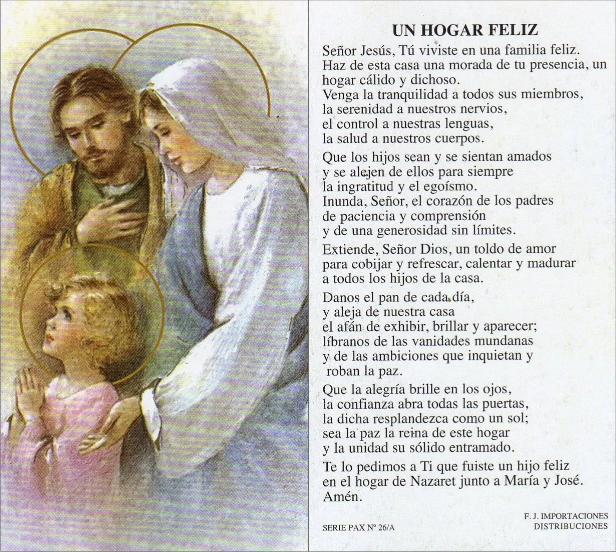 Oraciones por la familia - Imagui