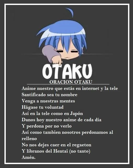 Oracion Otaku | Mundo Anime