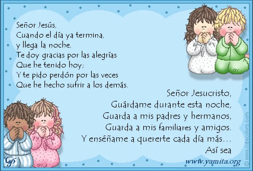 ORACIONES PARA NIÑOS | MONAGUILLOS DE LA PARROQUIA DE LA ASUNCION ...