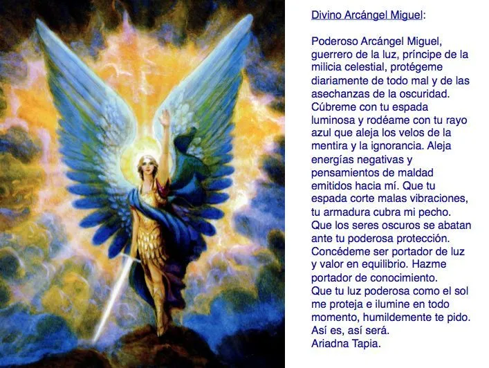 Oraciones on Pinterest | Archangel Raphael, San Miguel and Prayer