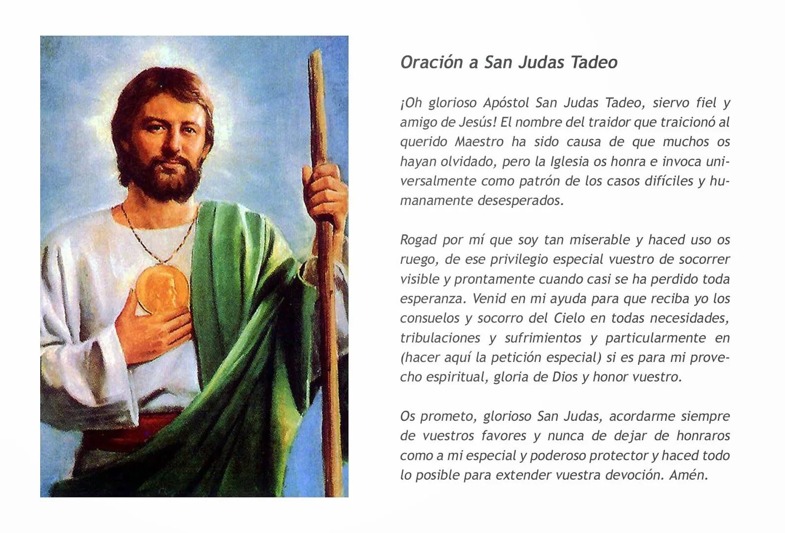 ORACIONES PODEROSAS: Oracion A San Judas Tadeo para peticiones ...