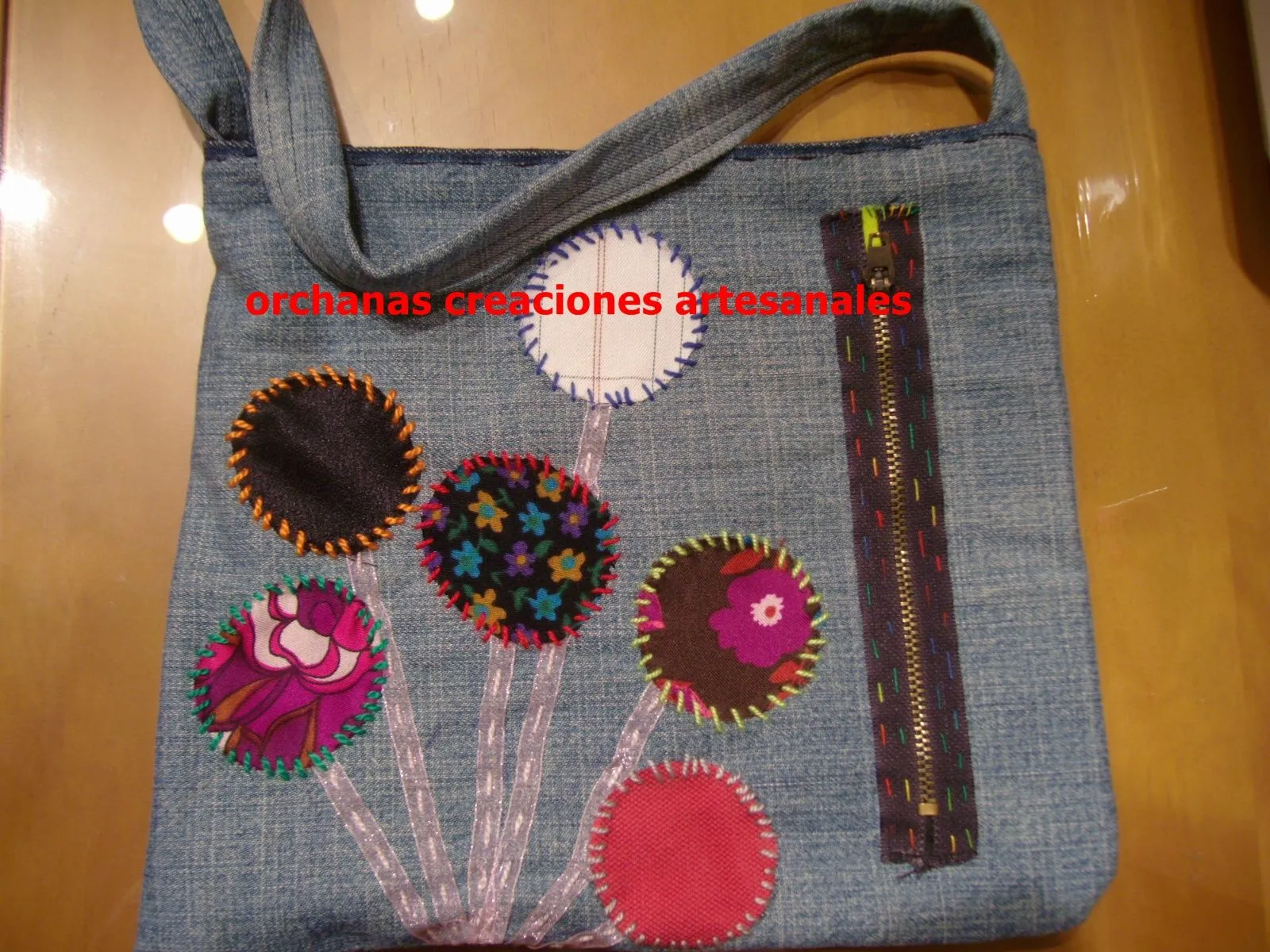 ORCHANAS (Creaciones Artesanales): bolso vaquero con aplicaciones ...