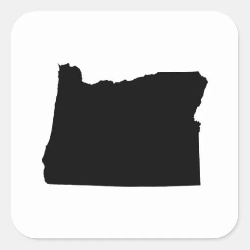 Oregon State Outline Stickers from Zazzle.