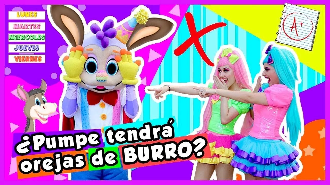 OREJAS DE BURRO / SHOW PIEDRA PAPEL O TIJERA / PUMPE NO SABE LOS DÍAS DE LA  SEMANA / NO AL BULLYING - YouTube