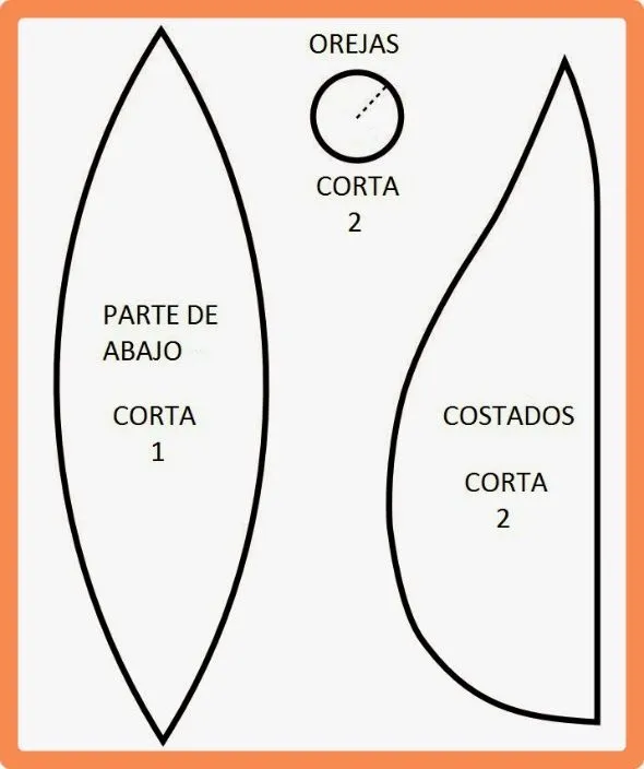 Orejas de caballo molde para recortar - Imagui