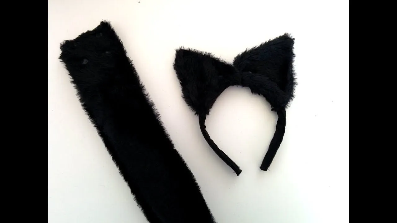 Como hacer orejas de gato para disfraz. DIY Ears of cat costume. - YouTube