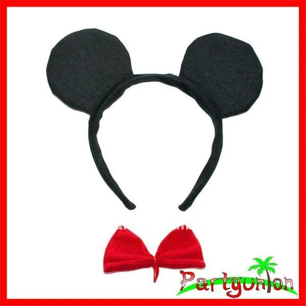 el de minnie mouse orejas con corbata roja - spanish.