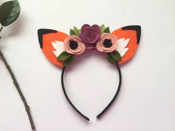 Orejas de zorro diadema de zorro diadema de woodland - Etsy México | Orejas de zorro, Diademas, Etsy