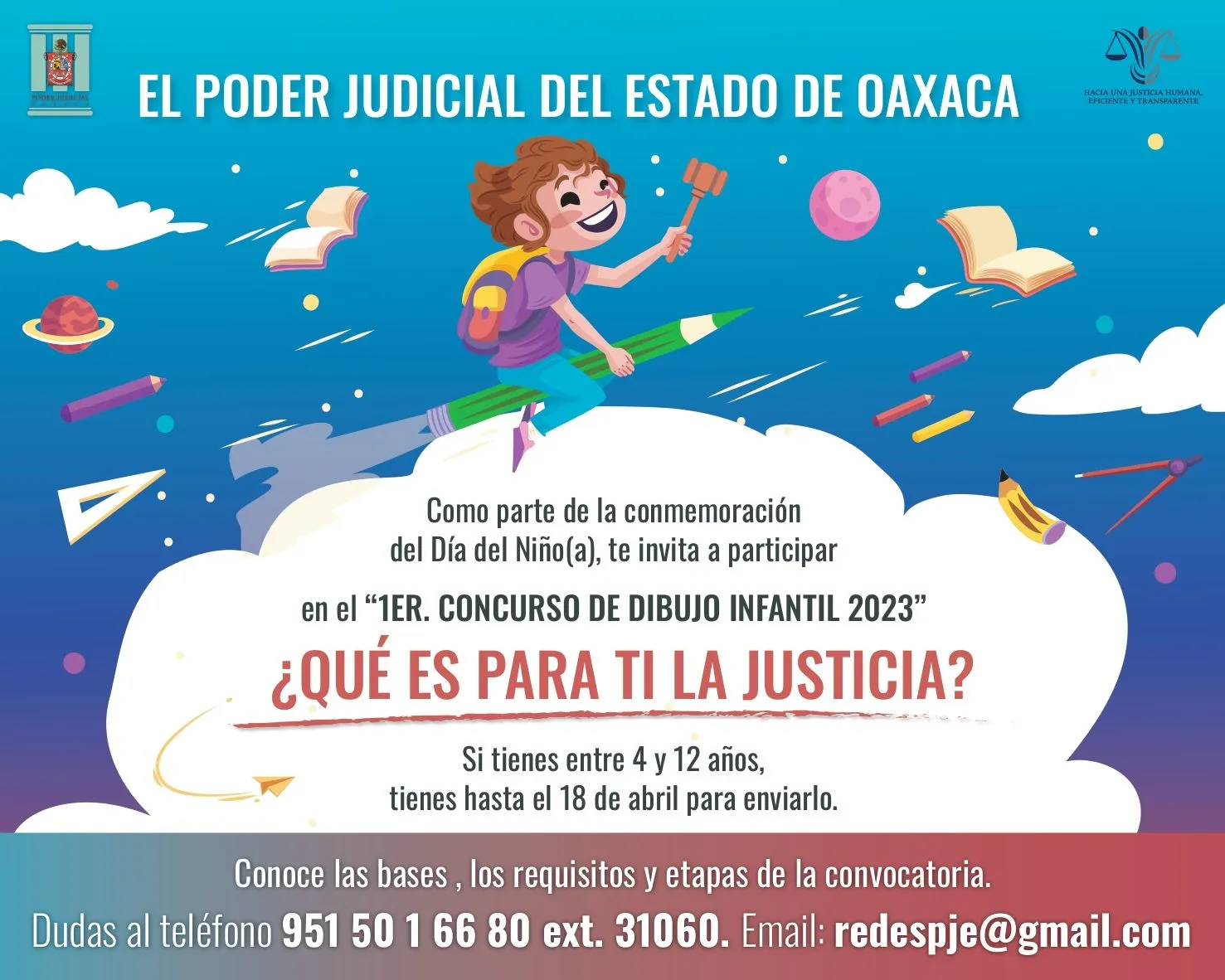 Organiza Poder Judicial concurso de dibujo ¿Qué es para ti la justicia?