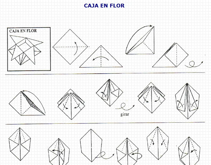 Origami: caja en flor | Recurso educativo 49719 - Tiching