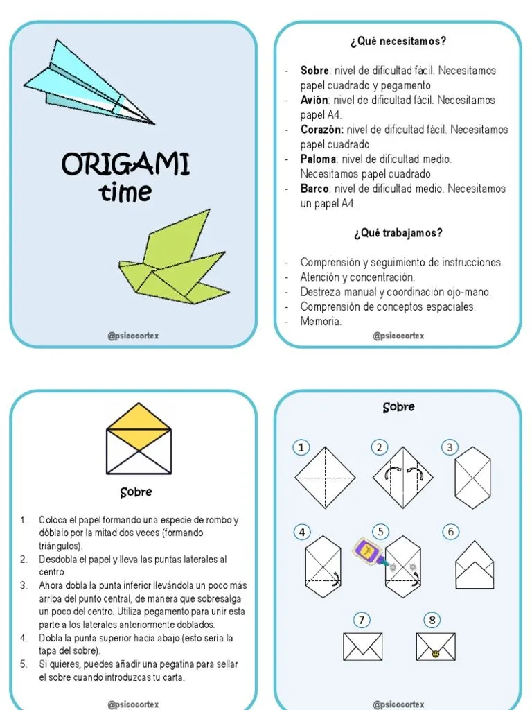 Origami Instrucciones | PDF | Origami | Ocio