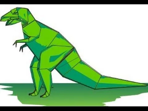 origami instrucciones de plegado : dinosaurio - YouTube