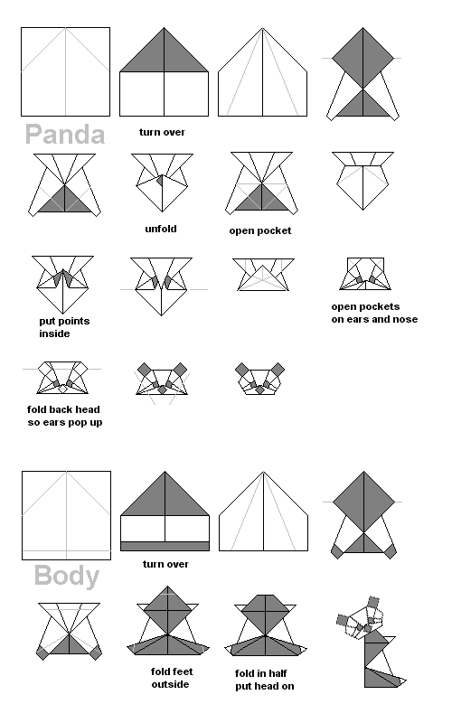 Origami Panda instructions