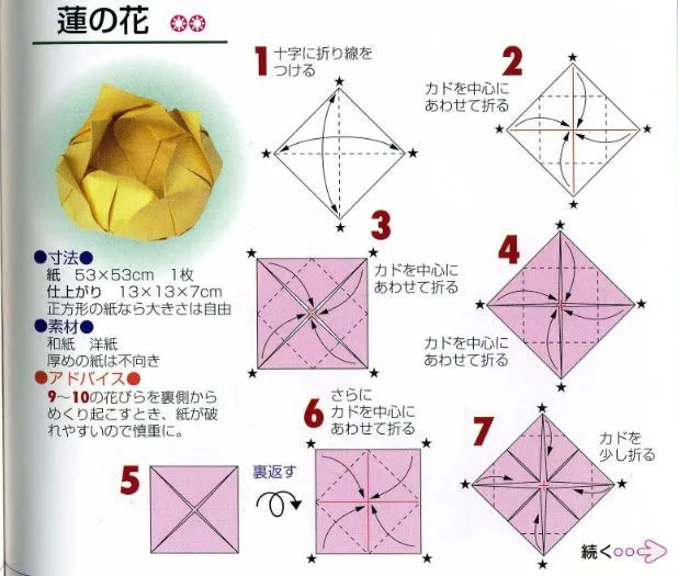 Origami+Lotus+diagram+1 | 백은정 | Pinterest