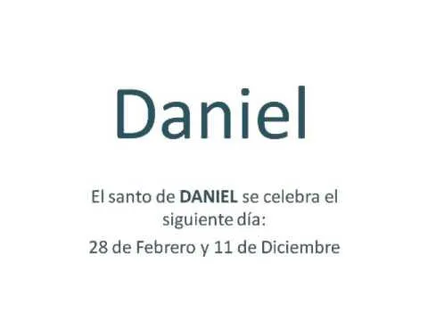 Origen y significado del nombre Daniel - YouTube