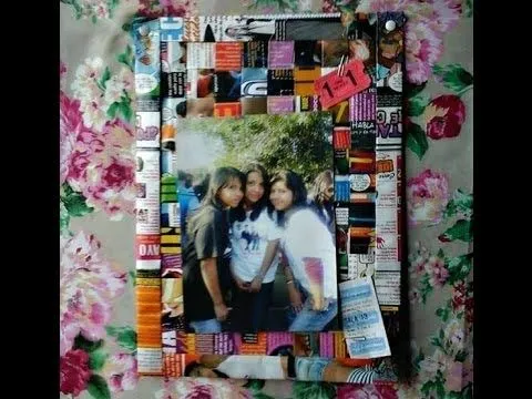 Original portaretratos tejido 100% RECICLADO - YouTube