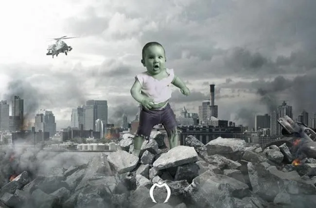 Originales fotos de bebés convertidos en personajes de película